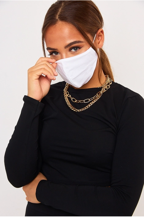 Masque blanc uni (non homologué)