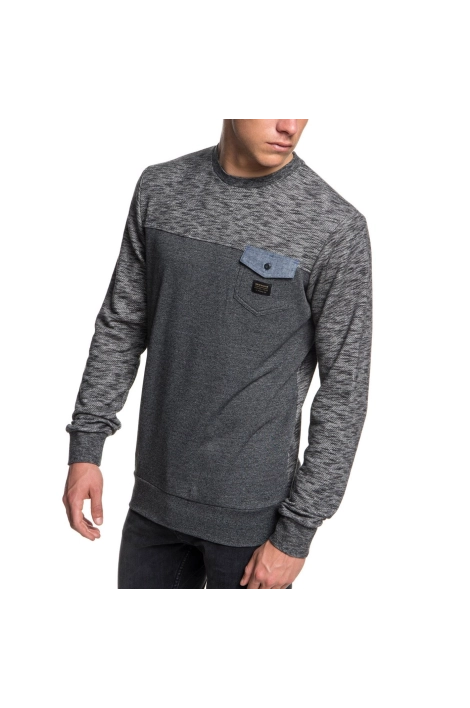 Quiksilver shadow grey crew neck sweatshirt
