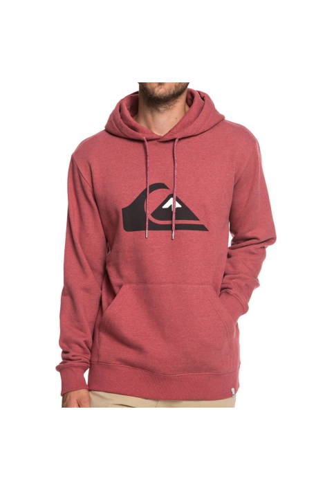 Quiksilver oversized logo brick red hoodie