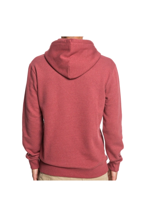Quiksilver oversized logo brick red hoodie