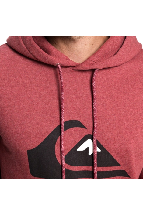 Quiksilver oversized logo brick red hoodie