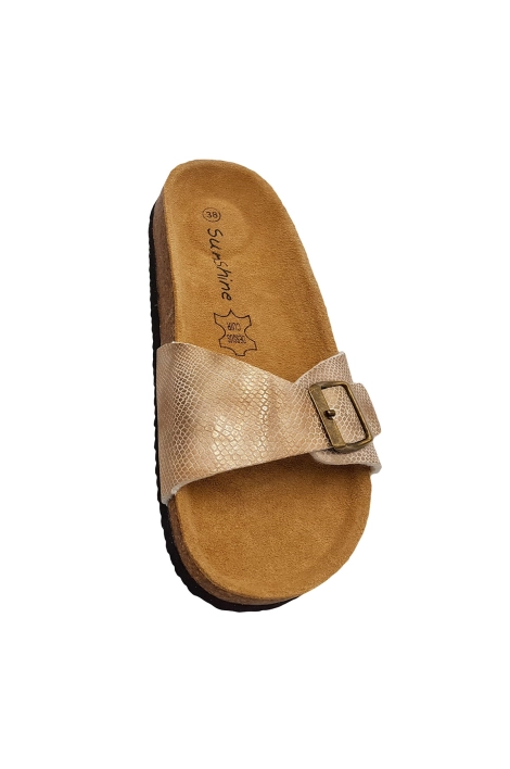 Sunshine eva beige snake slide sandals