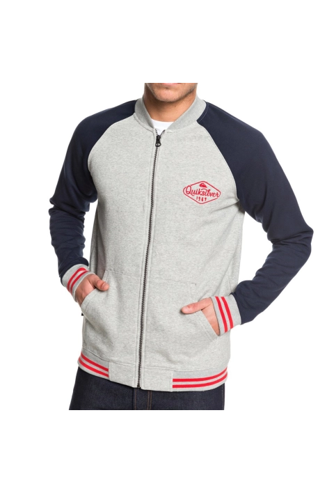 Sweat Bomber Quiksilver Saltwater Brigade grau