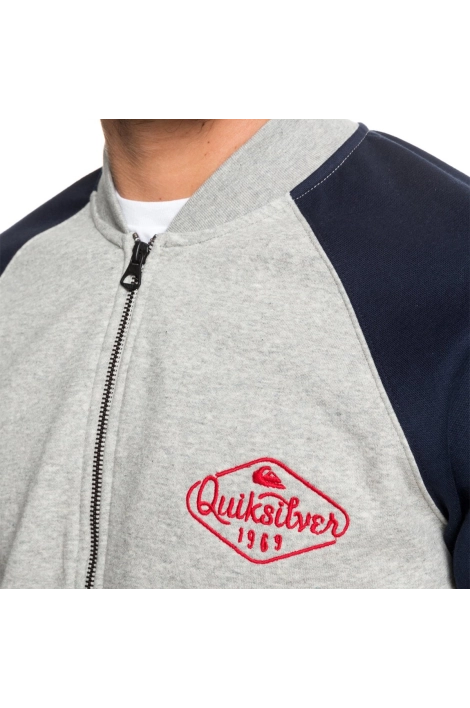 Sweat Bomber Quiksilver Saltwater Brigade grau