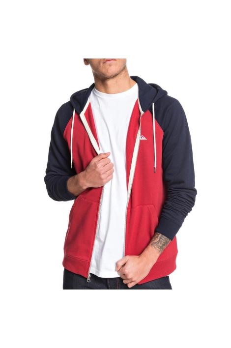 Sweat zippé Quiksilver Everyday rouge/bleu