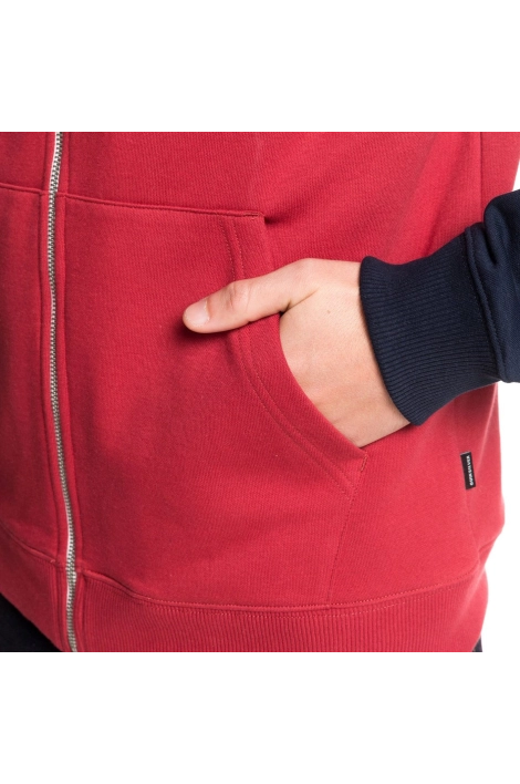 Quiksilver everyday red/blue zipped sweatshirt