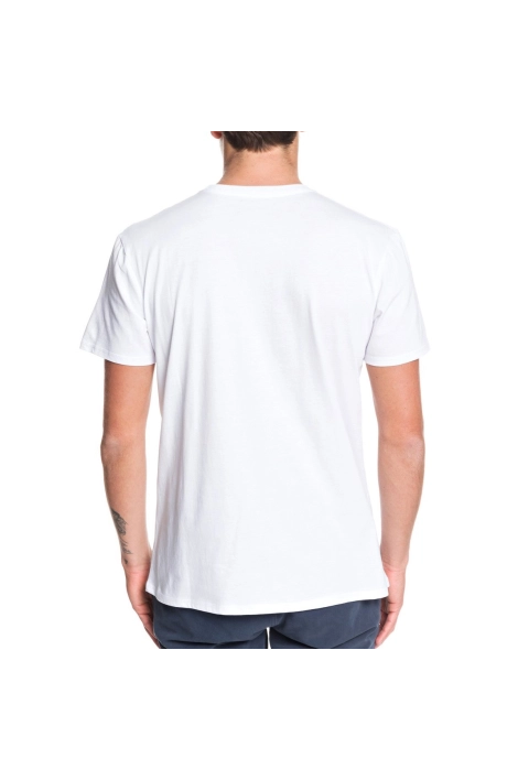 Quiksilver white skull open face t-shirt