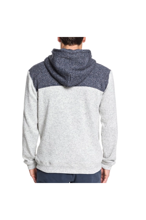 Quiksilver keller block grey zipped sweatshirt
