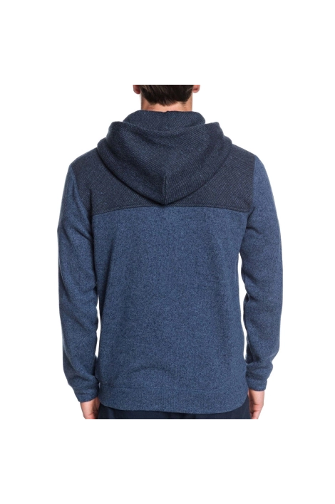 Quiksilver keller block blue zipped sweatshirt