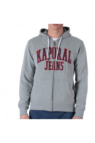 Sweat zippé Kaporal Peter gris