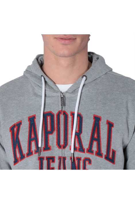 Sweat zippé Kaporal Peter gris