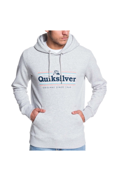 Sweat à capuche Quiksilver Get Buzzy gris