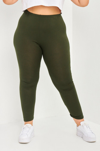 Pantalon fin Kaki uni