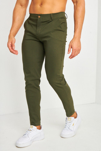 Pantalon chino kaki