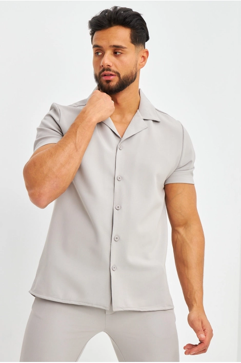 Chemise grise manches courtes