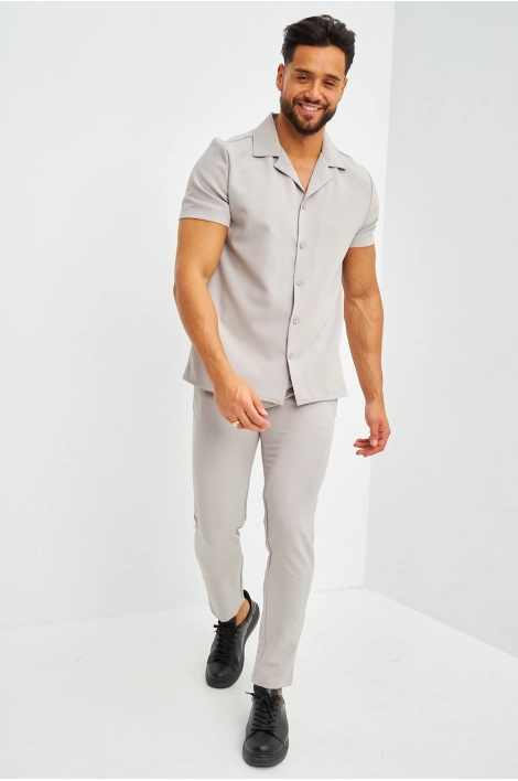 Chemise grise manches courtes