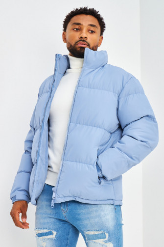 Doudoune matelassée bleue