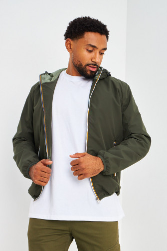 Blouson à capuche kaki