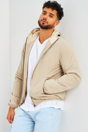 Blouson à capuche beige