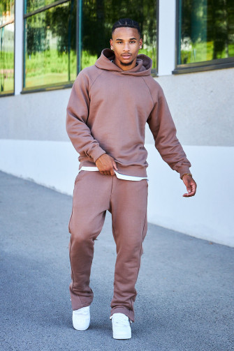 Ensemble 2 pièces sweat + jogging marron
