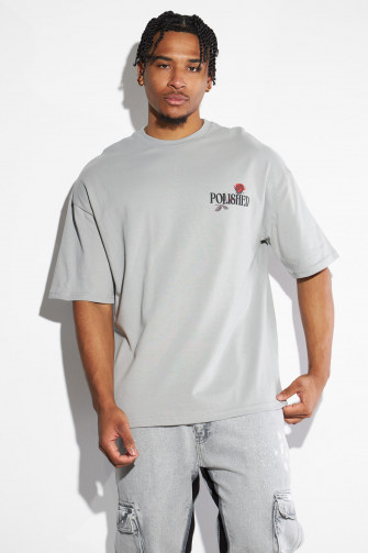 T-shirt gris "polished"