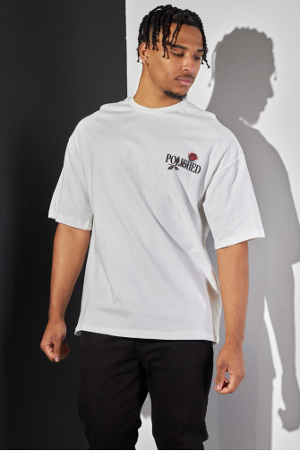 T-shirt blanc "polished"