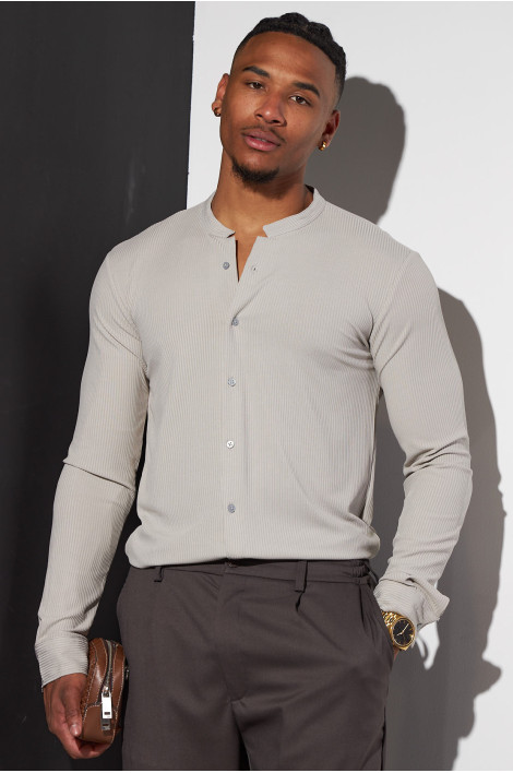 Chemise Homme En Lin Décontractée - Manches Longues, Unie, Légère Et Respirante - 8