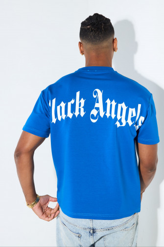 T-shirt bleu foncé "black angels"