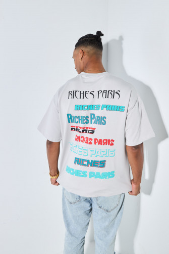 T-shirt gris " riches paris"