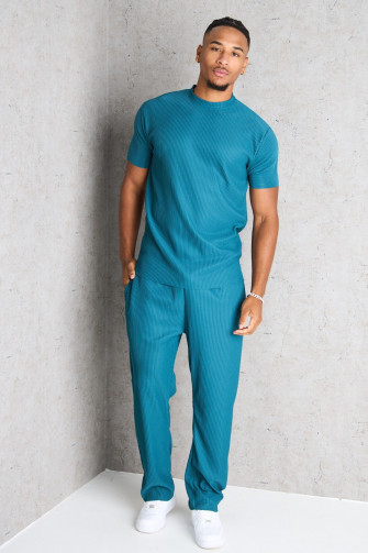 Ensemble 2 pièces t-shirt + pantalon bleu canard