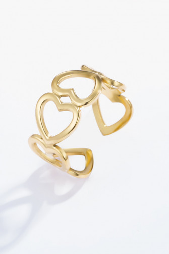 Bague dorée coeur