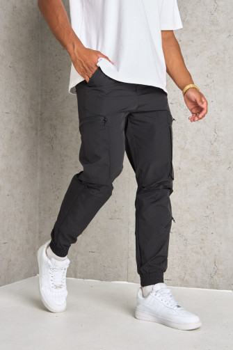 Jogger pant noir cargo