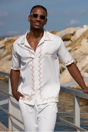 Chemise écru à motif