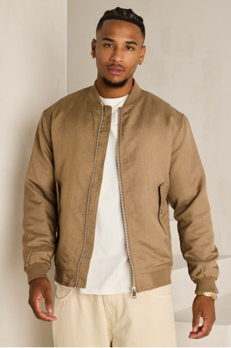 Bomber marron (green) à motif géométrique