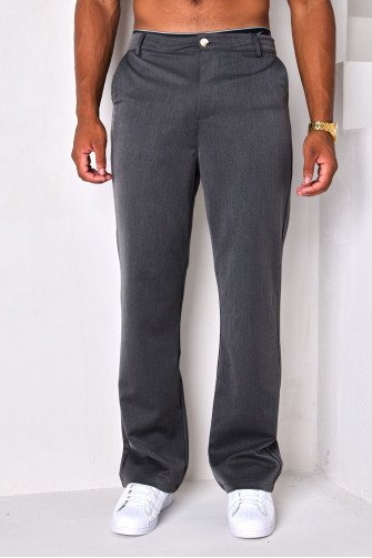 Pantalon à pinces gris foncé