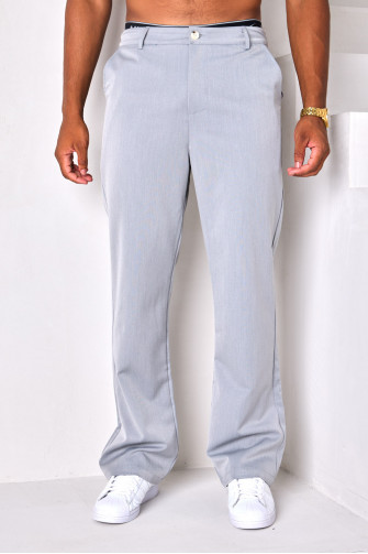 Pantalon à pinces gris clair