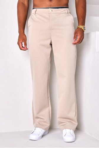 Pantalon à pinces beige