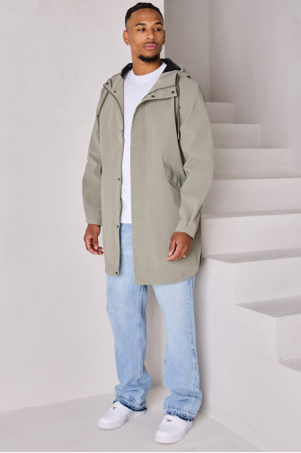 Veste de pluie verte texturée