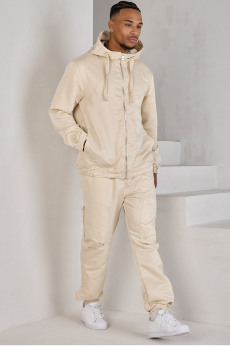 Ensemble 2 pièces veste + jogging beige