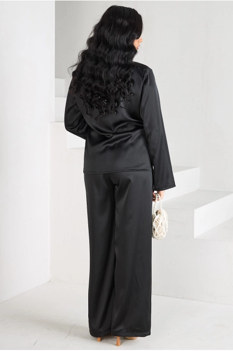 Ensemble 2 pièces kimono + pantalon noir