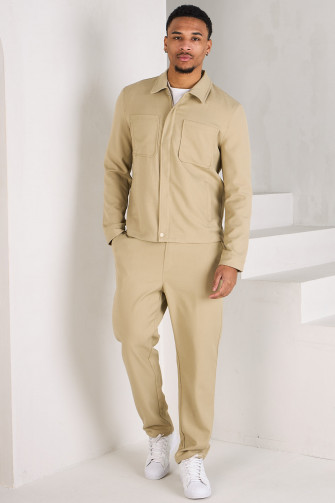 Ensemble 2 pièces veste + pantalon beige