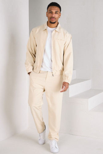 Ensemble 2 pièces veste + pantalon beige
