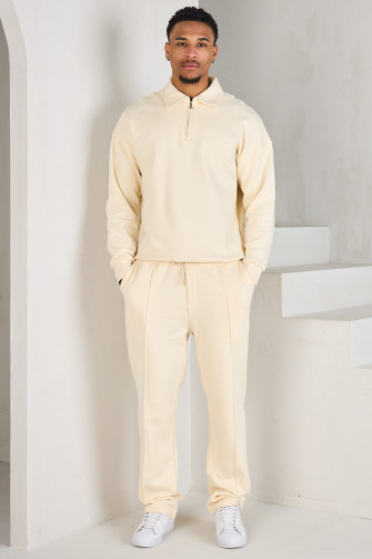 Ensemble 2 pièces sweat + jogging beige clair