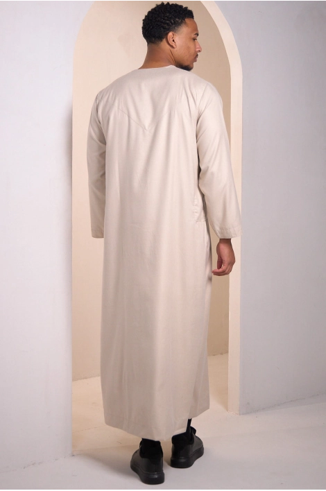 Qamis beige chiné