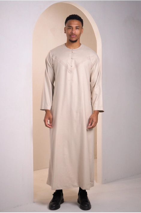 Qamis beige chiné
