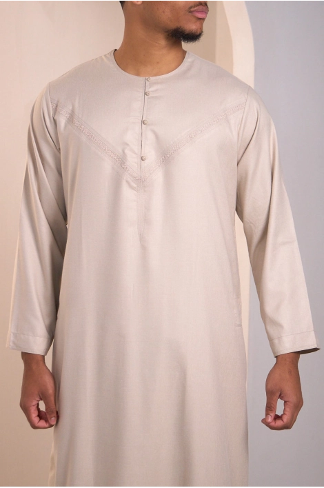 Qamis beige chiné