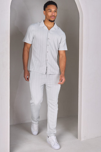 Ensemble 2 pièces chemise + jogging gris
