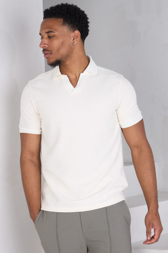 Polo blanc à manches courtes