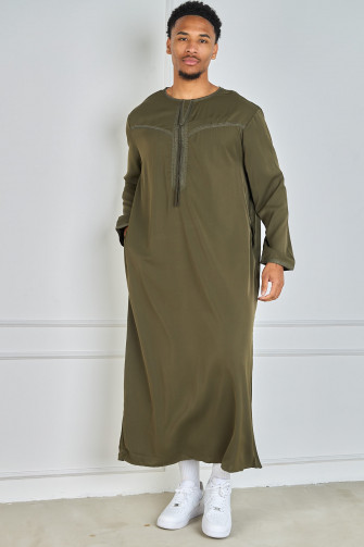 Qamis Élégant Vert Olive