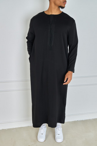 Qamis Noir Traditionnel